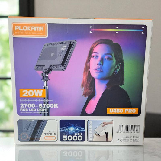 Plokama U480 PRO “Rechargeable” RGB LED Photography/Videography Fill Light - Touseef Electronics