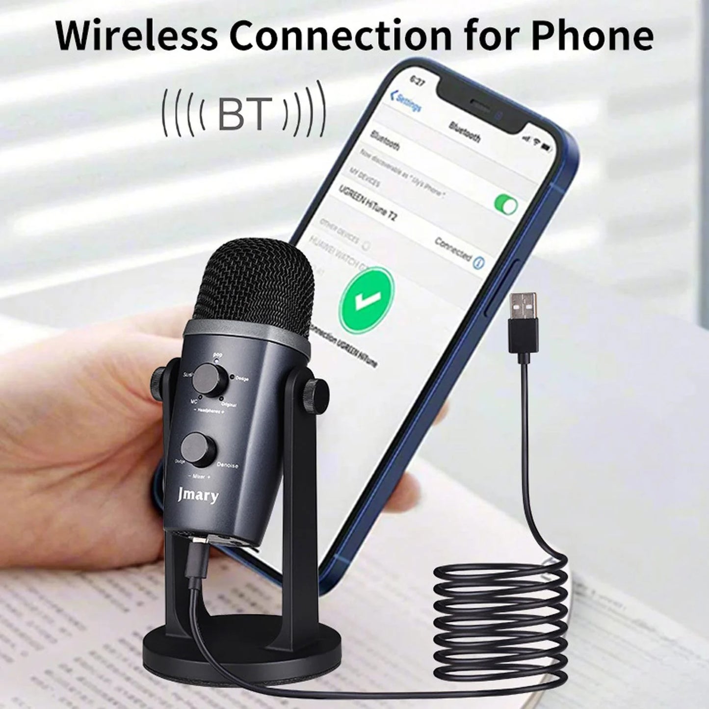 Jmary MC-PW10 USB Microphone – The Perfect Mic for Podcasting, Streaming & Recording - Touseef Electronics