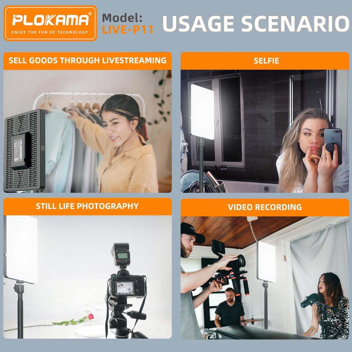 Plokama LIVE-P11 LED Photography/Videography Fill Light - Touseef Electronics