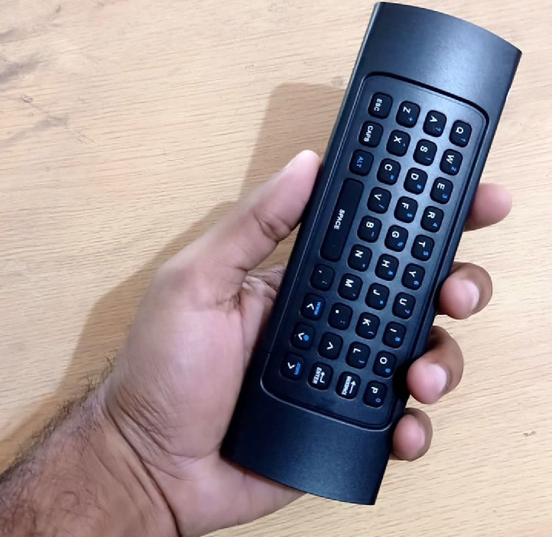 MX3 Voice Air Mouse Remote with Wireless Keyboard & Voice Control for Smart TV, Android TV Box, PC & Projectors - Touseef Electronics