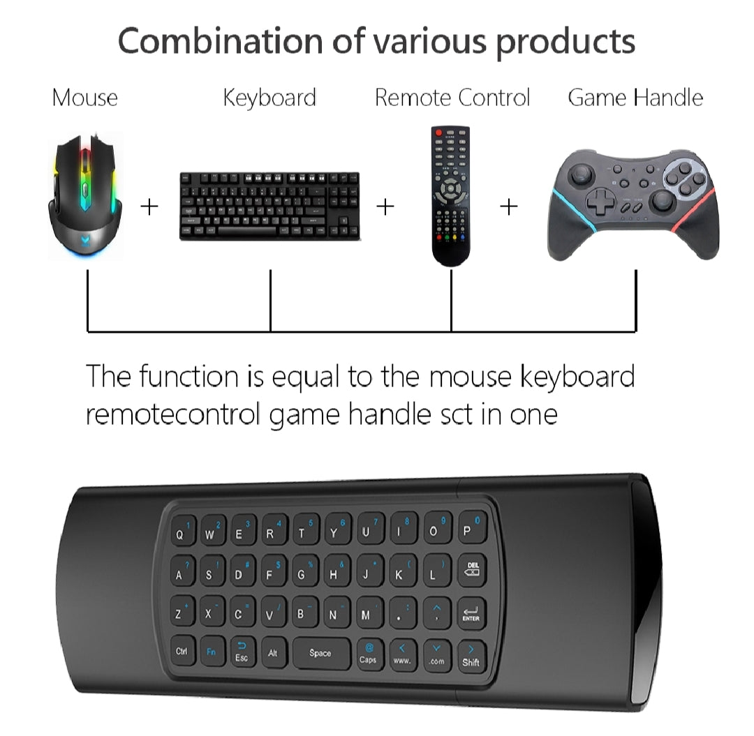 MX3 Voice Air Mouse Remote with Wireless Keyboard & Voice Control for Smart TV, Android TV Box, PC & Projectors - Touseef Electronics