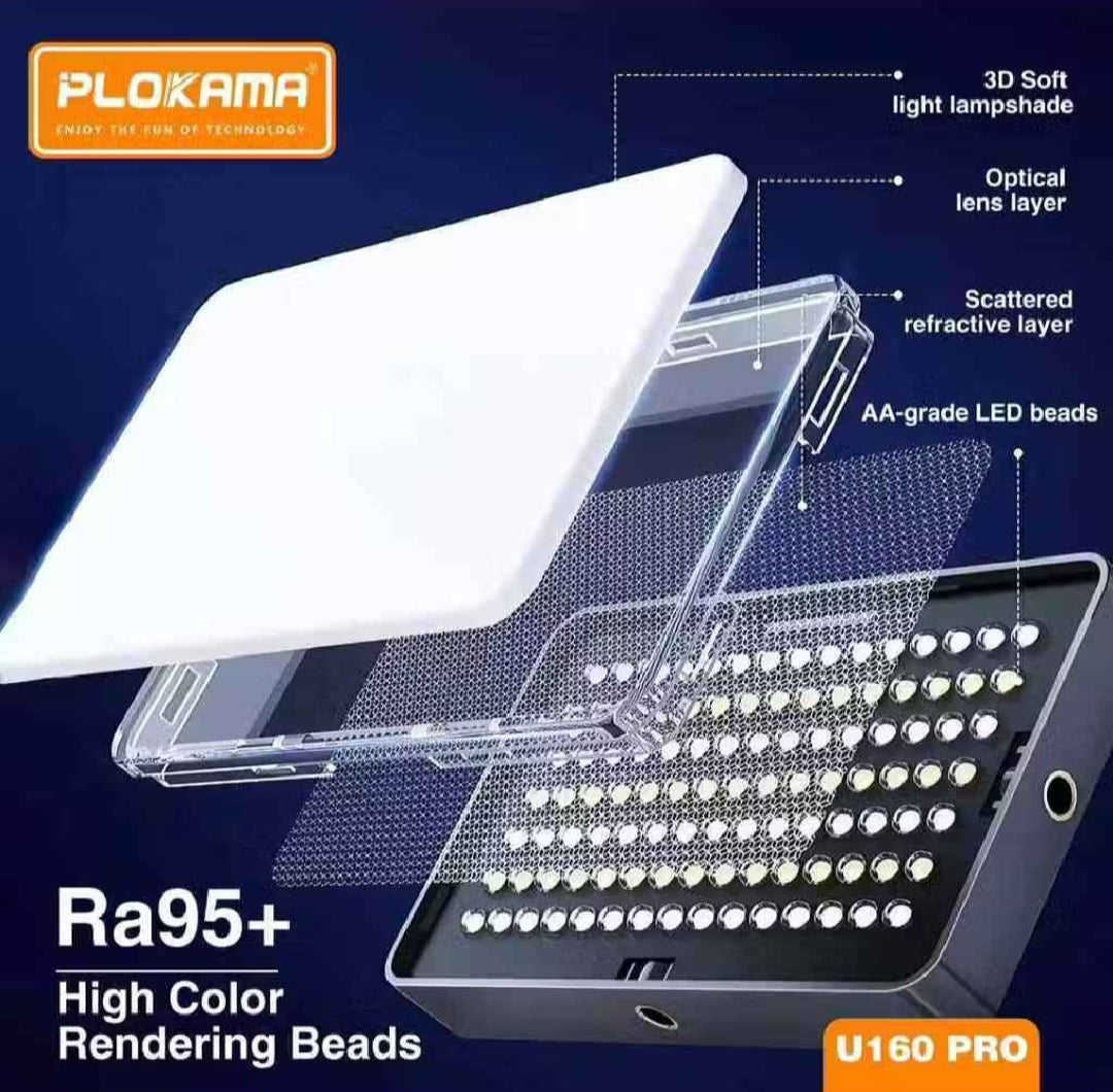 Plokama U160 Pro RGB LED Photography/Videography Fill Light - Touseef Electronics