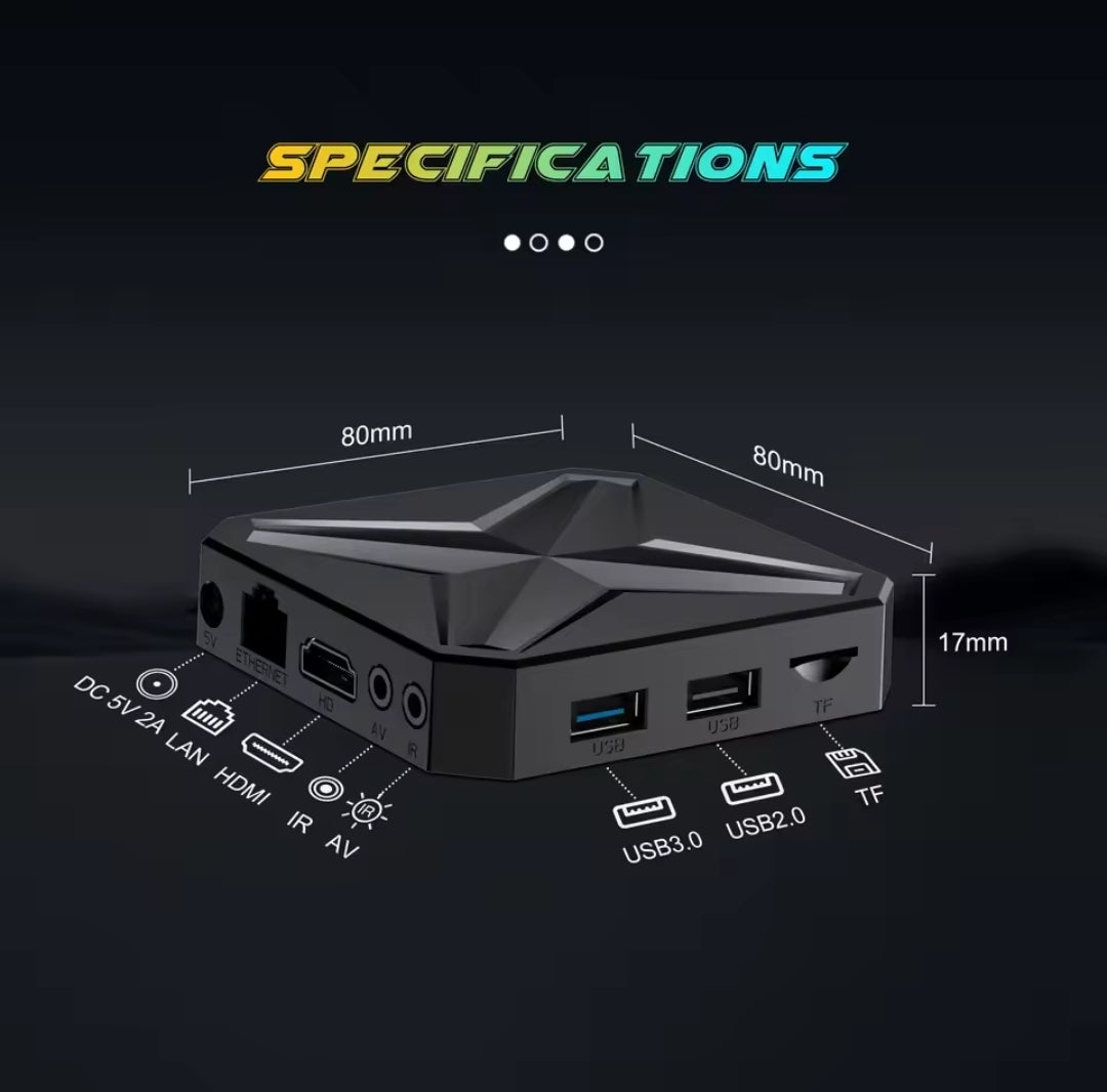 Master Plus Android 14 TV Box – 2GB/16GB | Dynamic UI | WiFi 6 | BT 5.4 |