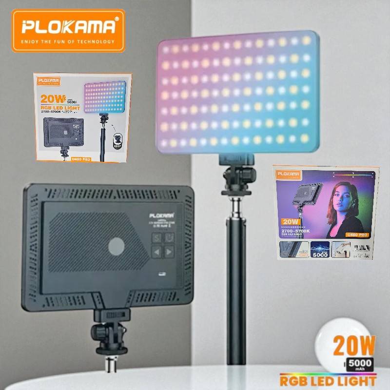 Plokama U480 PRO “Rechargeable” RGB LED Photography/Videography Fill Light - Touseef Electronics