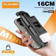 Plokama K5 Mini 3-in-1 Selfie Stick with Tripod, Bluetooth Remote| Touseef Electronics