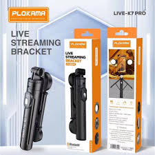 Plokama LIVE-K7 Live Streaming Bracket Selfie Stick / Tripod (110CM) | Touseef Electronics - Touseef Electronics