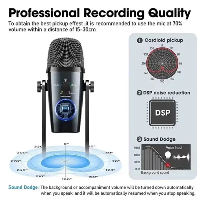 Jmary MC-PW10 USB Microphone – The Perfect Mic for Podcasting, Streaming & Recording - Touseef Electronics