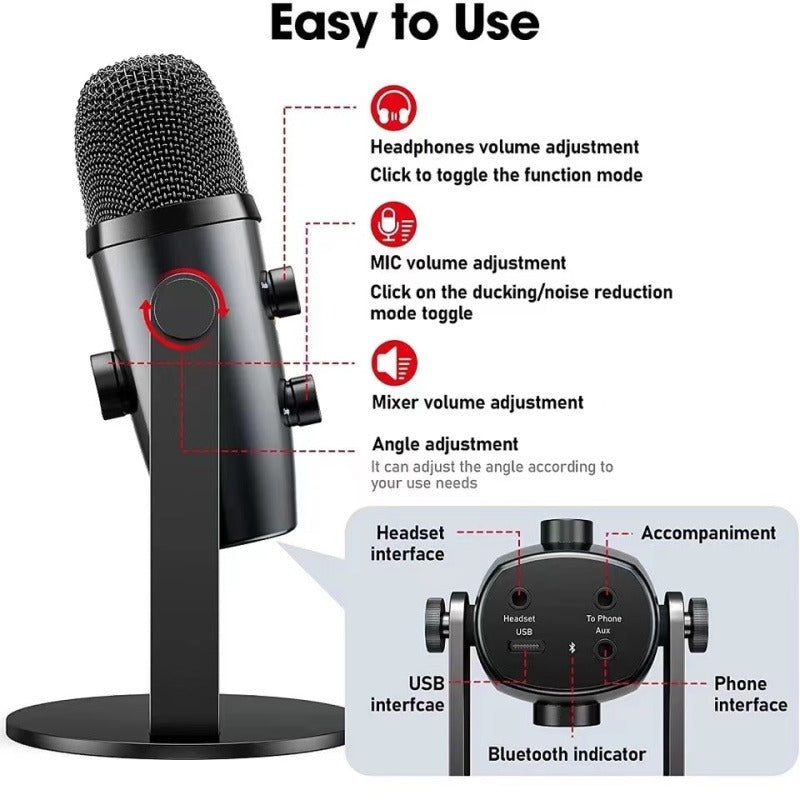 Jmary MC-PW10 USB Microphone – The Perfect Mic for Podcasting, Streaming & Recording - Touseef Electronics