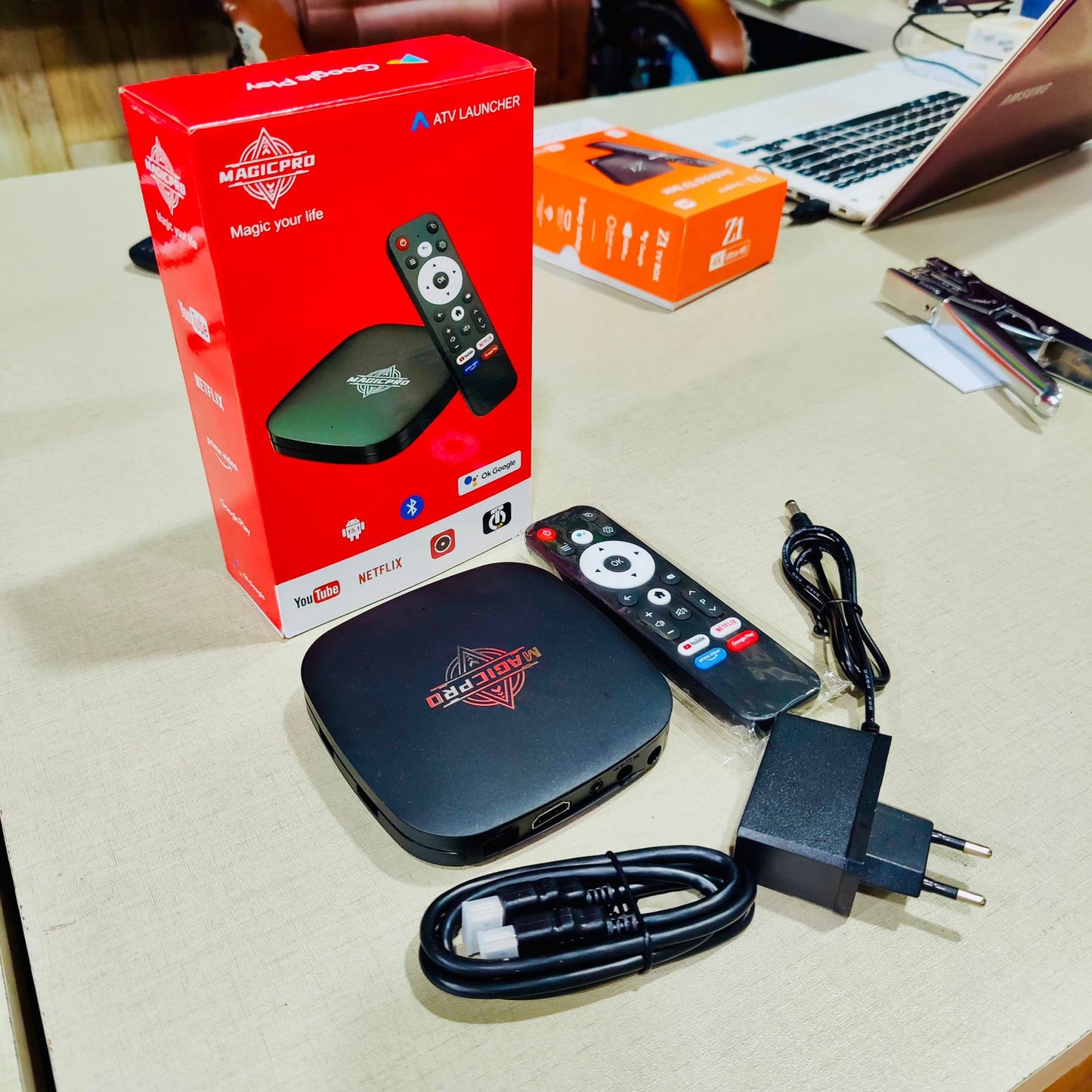 Magic Pro Android 13 TV Box β 2GB RAM / 8GB ROM | GK63 Ultrafast Processor | 100% Original - Touseef Electronics