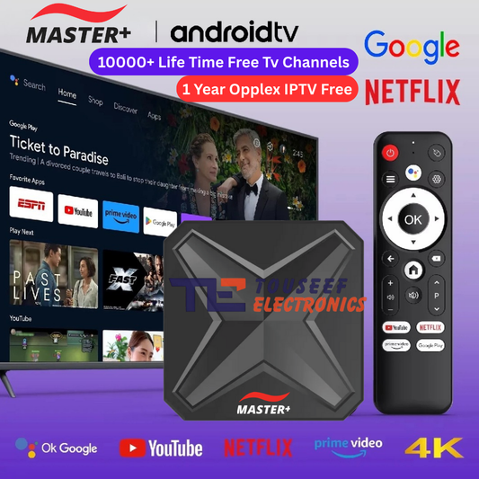 Master Plus Android 14 TV Box – 2GB/16GB | Dynamic UI | WiFi 6 | BT 5.4 |