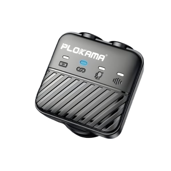 Plokama VM-80 Wireless Dual Microphone with Noise Reduction – Dual Mic for iOS & Android
