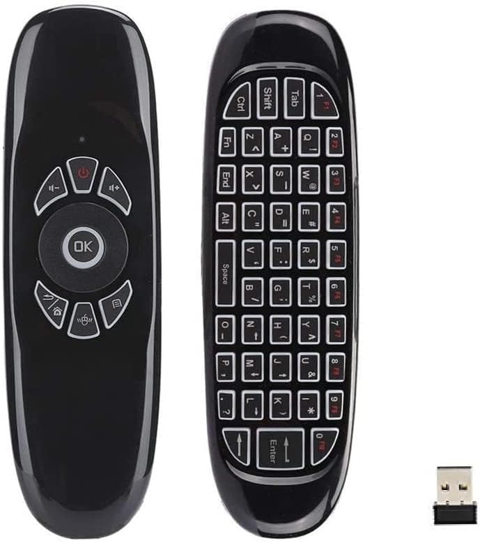 Air Mouse Remote with Keyboard and 7 Color Backlit