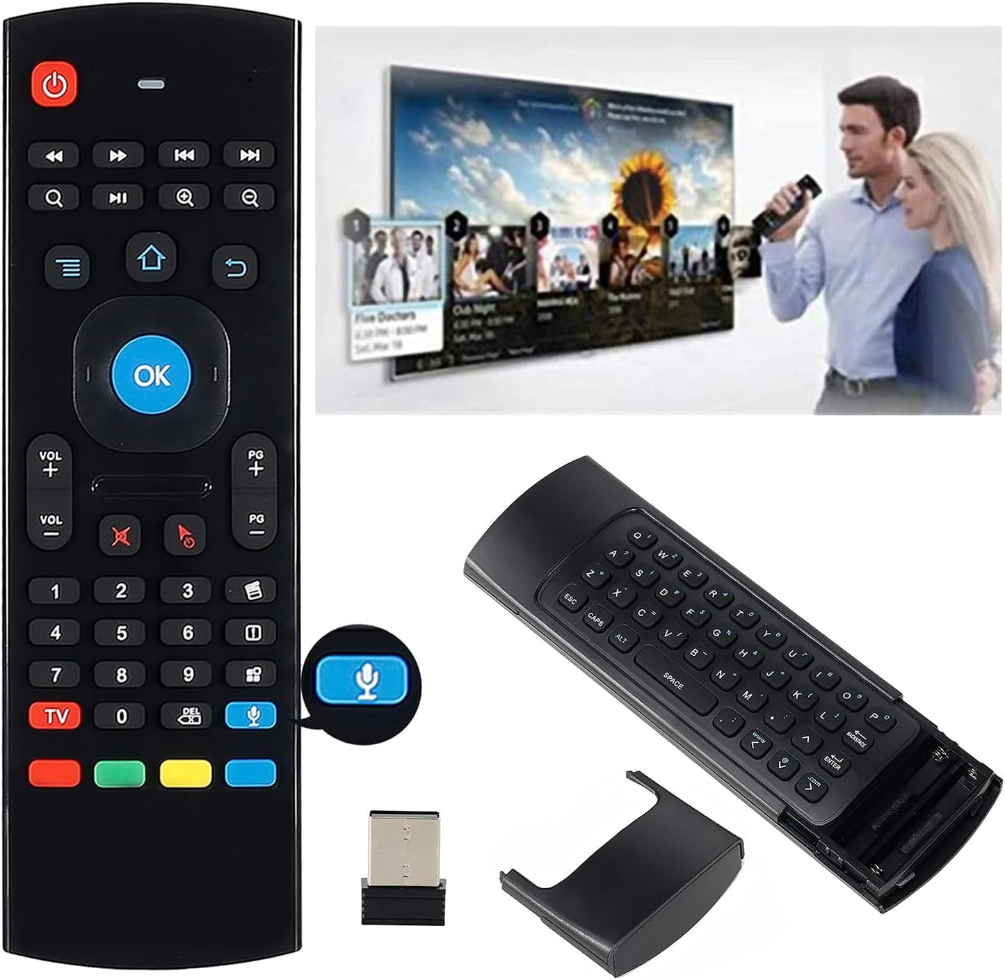 MX3 Voice Air Mouse Mini Keyboard Wireless Remote