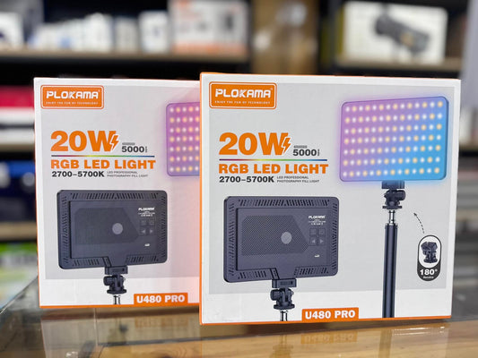 Plokama U480 PRO “Rechargeable” RGB LED Photography/Videography Fill Light
