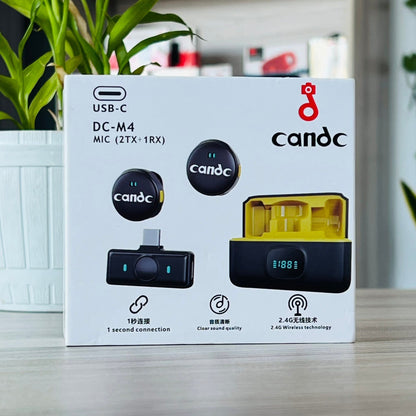 Candc DC-M4 Wireless Microphone for Android & iPhone – Dual Noise Cancellation