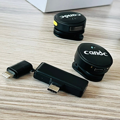 Candc DC-M4 Wireless Microphone for Android & iPhone – Dual Noise Cancellation