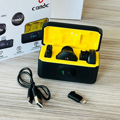 Candc DC-M4 Wireless Microphone for Android & iPhone – Dual Noise Cancellation