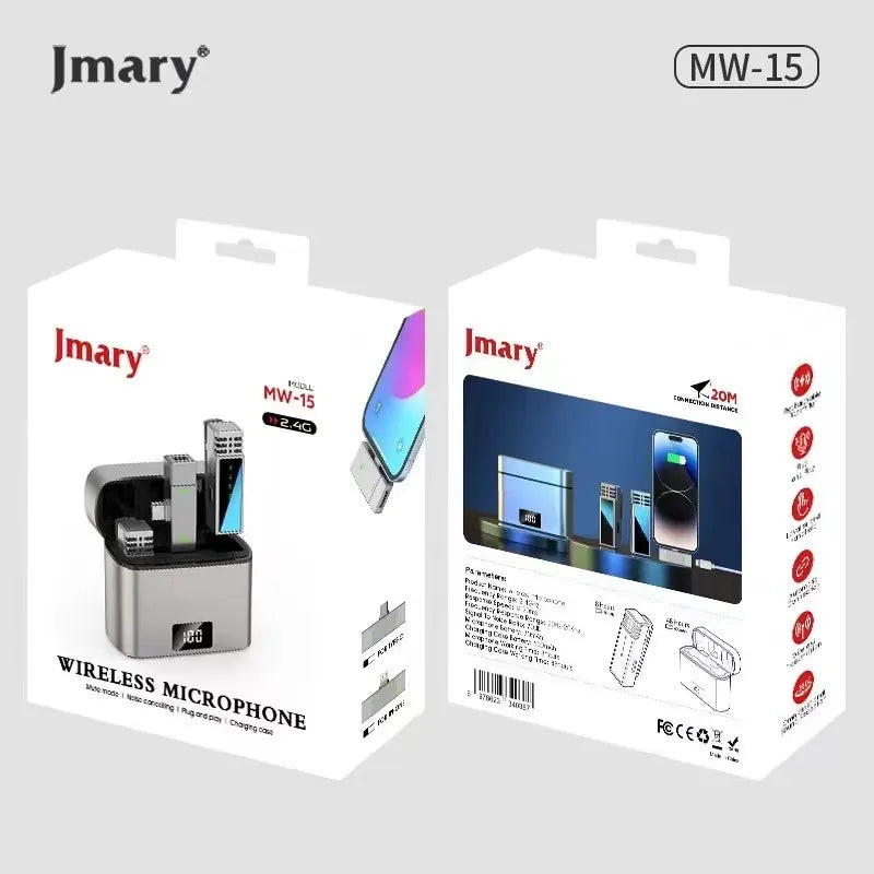 Jmary MW-15 Wireless Microphone for iOS & Android