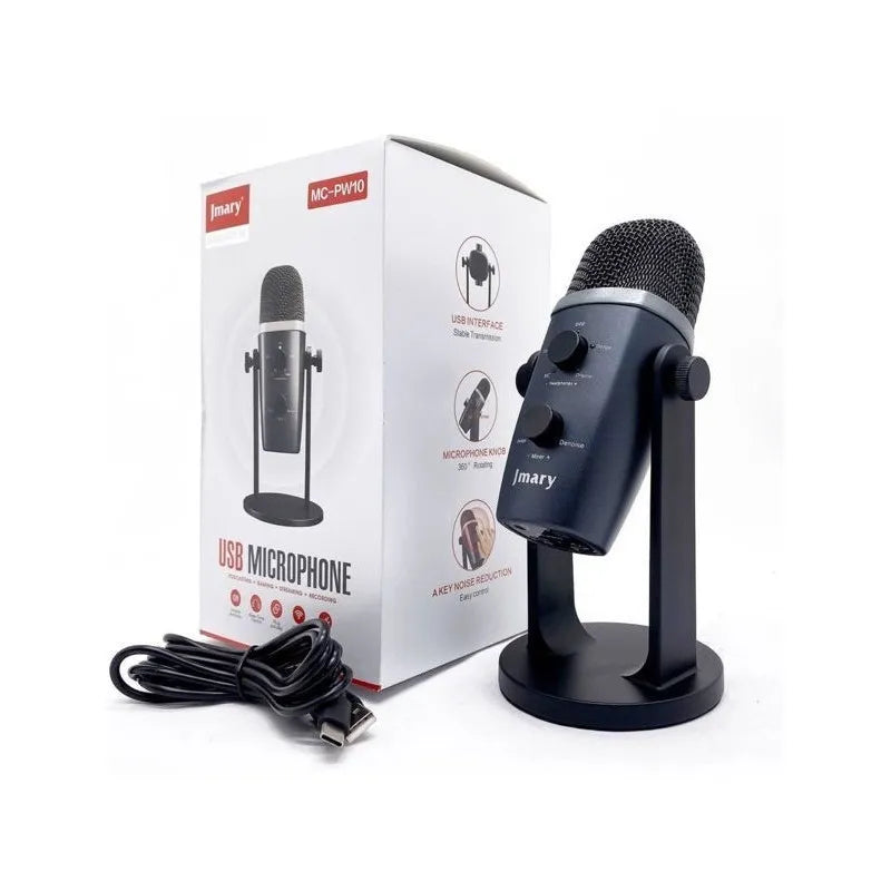 Jmary MC-PW10 USB Microphone – The Perfect Mic for Podcasting, Streaming & Recording - Touseef Electronics