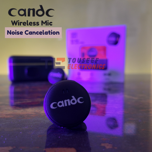Candc DC-M4 Wireless Microphone (Dual-Noise Cancellation) For Android & iPhone (High Quality) - Touseef Electronics
