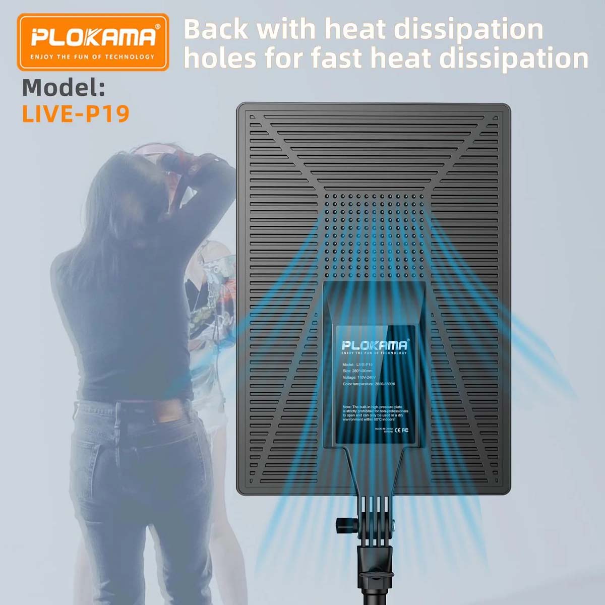 Plokama LIVE-P19 LED Photography & Videography Fill Light