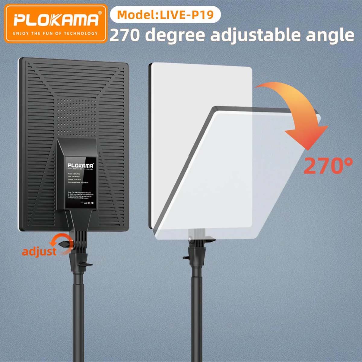 Plokama LIVE-P19 LED Photography & Videography Fill Light