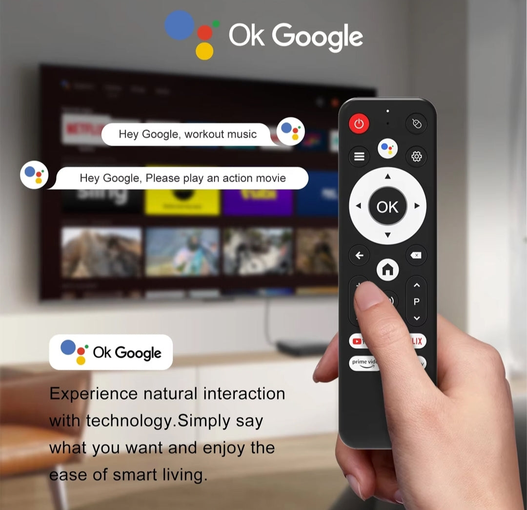 YouTube Pro Android 13 TV Box – 2GB RAM / 8GB ROM | WiFi 6 | Bluetooth 5.4| Voice Remote