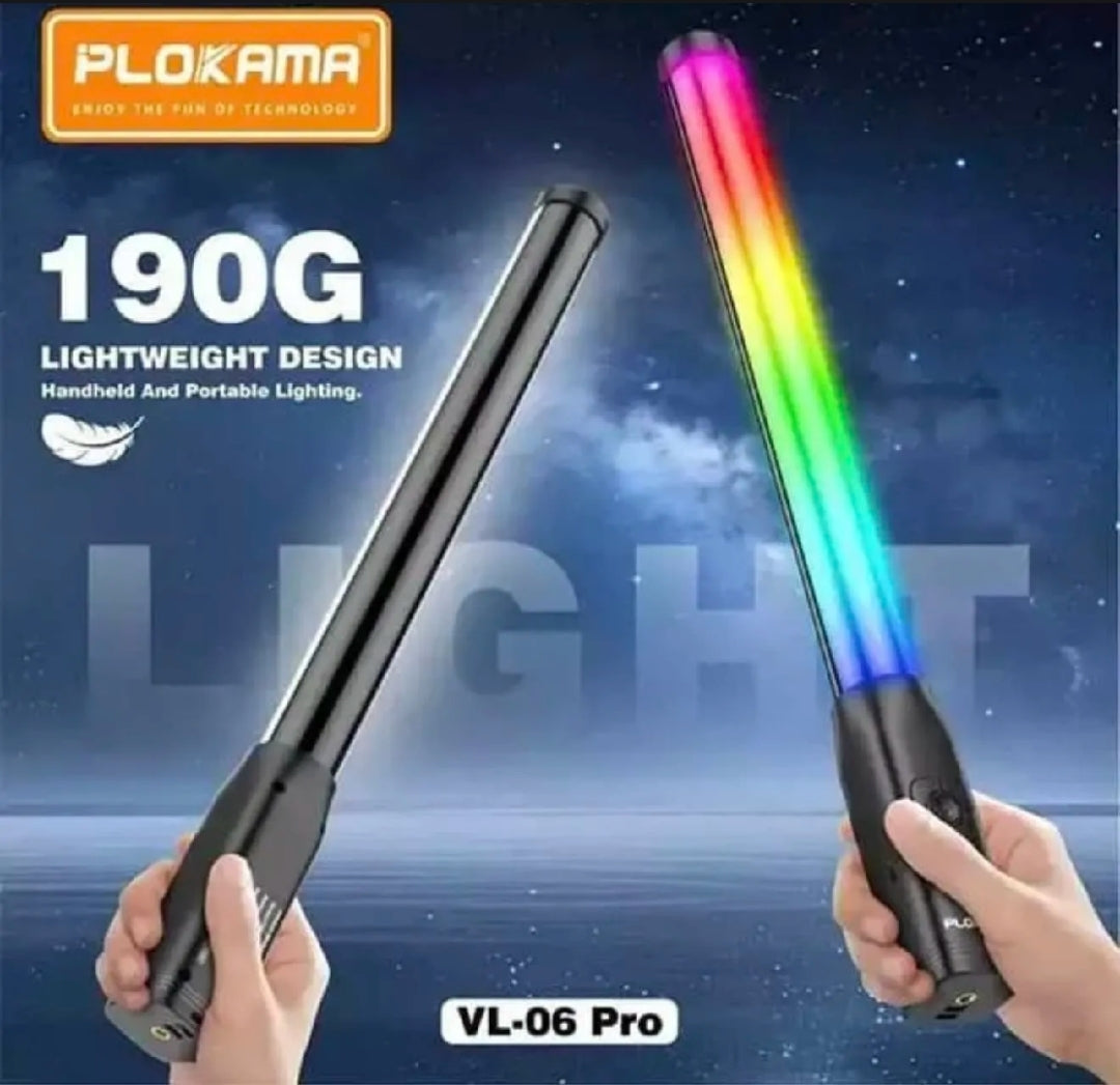 Plokama VL-06 Pro RGB Light Stick – Rechargeable Portable RGB Tube Light