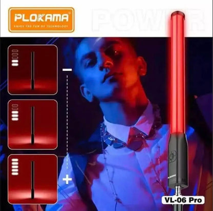 Plokama VL-06 Pro RGB Light Stick – Rechargeable Portable RGB Tube Light