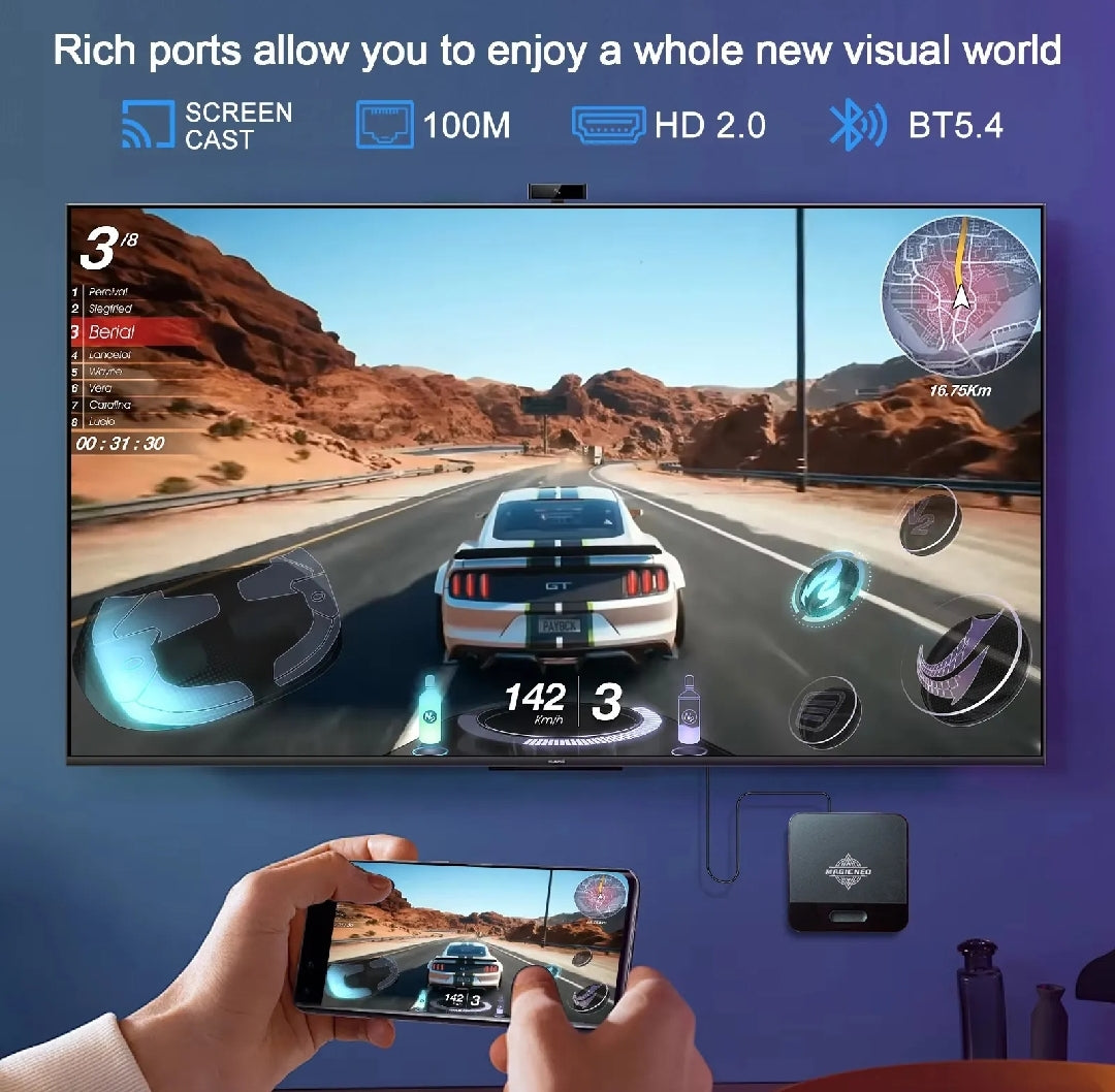 Magic Pro Neo Android 14 TV Box – 2GB/16GB - Touseef Electronics