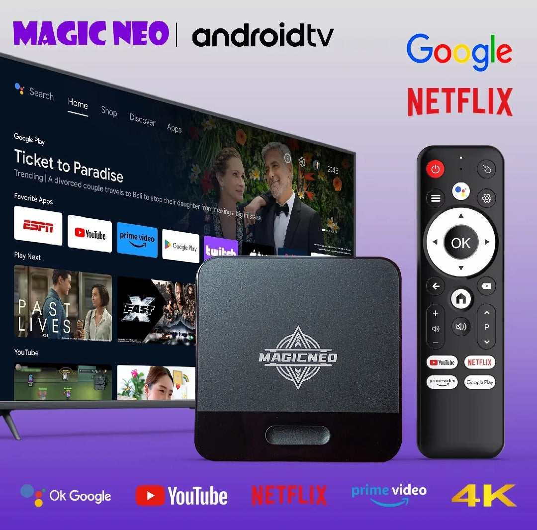 Magic Pro Neo Android 14 TV Box – 2GB/16GB - Touseef Electronics