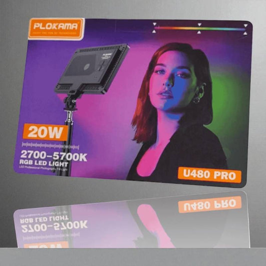 Plokama U480 PRO “Rechargeable” RGB LED Photography/Videography Fill Light - Touseef Electronics
