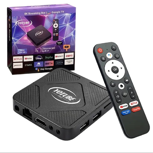Yotube Pro Android 13 TV Box – 1GB/8GB | Hisilicon  Processor | WiFi 6 | Voice Remote