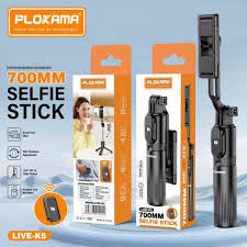 Plokama K5 Mini 3-in-1 Selfie Stick with Tripod, Bluetooth Remote| Touseef Electronics