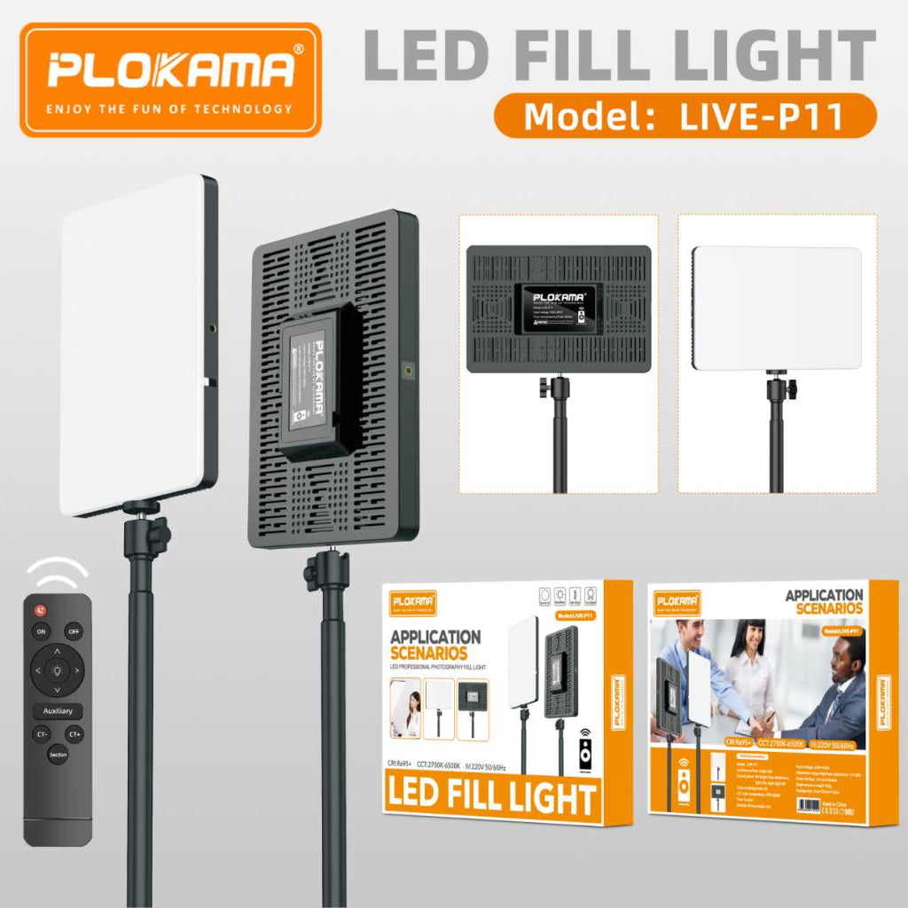 Plokama LIVE-P11 LED Photography & Video Fill Light