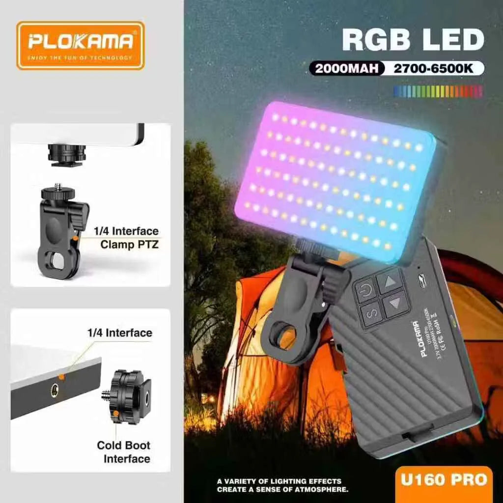 Plokama U160 Pro RGB LED Photography & Video Fill Light