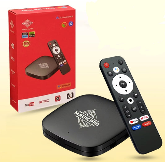 Magic Pro Android 13 TV Box – 2GB RAM / 8GB ROM | GK63 Ultrafast Processor | 100% Original - Touseef Electronics